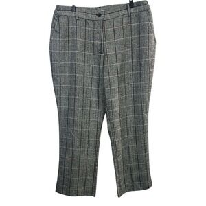 Cotton Traders Women's Black & White Plaid Pants Size 16 NWT‎